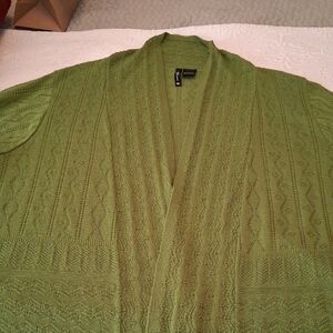 New Directions Green Knit Cardigan Sweater